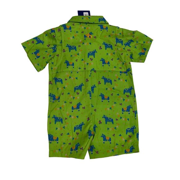 NWT Blue Quail 0-3M Fiesta Guayabera Romper - Picture 2 of 6